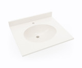Swanstone Ellipse 22 x 25 Single Bowl Vanity Top in Bisque - VT02225.018