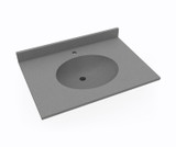 Swanstone Ellipse 22 x 31 Single Bowl Vanity Top in Ash Gray - VT02231.203