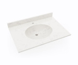 Swanstone Ellipse 22 x 31 Single Bowl Vanity Top in Carrara - VT02231.221