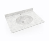 Swanstone Ellipse 22 x 31 Single Bowl Vanity Top in Ice - VT02231.130
