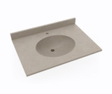 Swanstone Ellipse 22 x 31 Single Bowl Vanity Top in Limestone - VT02231.218