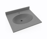 Swanstone Chesapeake 22 x 25 Single Bowl Vanity Top in Ash Gray - CH02225.203