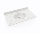Swanstone Ellipse 19 x 37 Single Bowl Vanity Top in Ice - VT01937.130