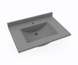 Swanstone Contour 22 x 31 Single Bowl Vanity Top in Ash Gray - CV02231.203