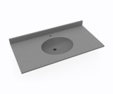Swanstone Ellipse 22 x 43 Single Bowl Vanity Top in Ash Gray - VT02243.203