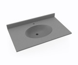 Swanstone Chesapeake 37" W x 22" D Single Bowl Vanity Sink with Countertop in Ash Gray - CH02237.203