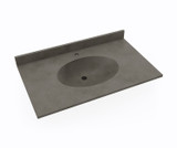 Swanstone CH02237.209 Chesapeake 22 x 37 Single Bowl Vanity Top in Charcoal Gray