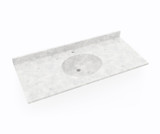 Swanstone Ellipse 49" W x 22" D Single Bowl Vanity Sink with Countertop in Ice - VT02249.130