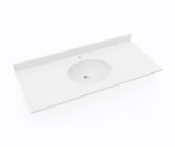 Swanstone Ellipse 22 x 49 Single Bowl Vanity Top in White - VT02249.010
