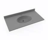 Swanstone Chesapeake 22 x 43 Single Bowl Vanity Top in Ash Gray - CH02243.203