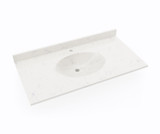 Swanstone Chesapeake 22 x 43 Single Bowl Vanity Top in Carrara - CH02243.221
