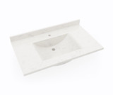 Swanstone Contour 22 x 37 Single Bowl Vanity Top in Carrara - CV02237.221