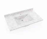 Swanstone Contour 22 x 37 Single Bowl Vanity Top in Ice - CV02237.130