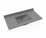 Swanstone Contour 22 x 43 Single Bowl Vanity Top in Ash Gray - CV02243.203