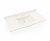 Swanstone Contour 43" W x 22" D Single Bowl Vanity Sink with Countertop in Bisque - CV02243.018
