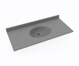 Swanstone Chesapeake 22 x 49 Single Bowl Vanity Top in Ash Gray - CH02249.203