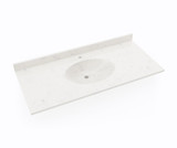 Swanstone Chesapeake 49" W x 22" D Single Bowl Vanity Sink with Countertop in Carrara - CH02249.221