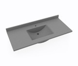 Swanstone Contour 22 x 49 Single Bowl Vanity Top in Ash Gray - CV02249.203