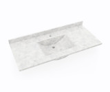 Swanstone CV02249.130 Contour 22 x 49 Single Bowl Vanity Top in Ice