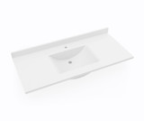 Swanstone Contour 22 x 49 Single Bowl Vanity Top in White - CV02249.010