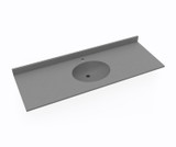 Swanstone Ellipse 22 x 61 Single Bowl Vanity Top in Ash Gray - VC02261.203