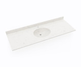 Swanstone Ellipse 22 x 61 Single Bowl Vanity Top in Carrara - VC02261.221