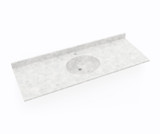 Swanstone Ellipse 22 x 61 Single Bowl Vanity Top in Ice - VC02261.130