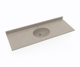 Swanstone Ellipse 61" W x 22" D Single Bowl Vanity Sink with Countertop in Limestone - VC02261.218