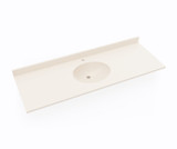 Swanstone Ellipse 22 x 61 Single Bowl Vanity Top in Tahiti White - VC02261.011