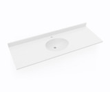 Swanstone Ellipse 22 x 61 Single Bowl Vanity Top in White - VC02261.010