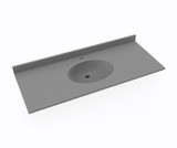 Swanstone Chesapeake 22 x 55 Single Bowl Vanity Top in Ash Gray - CH02255.203