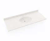 Swanstone Chesapeake 22 x 55 Single Bowl Vanity Top in Carrara - CH02255.221
