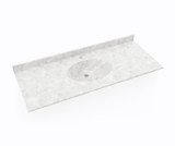 Swanstone Chesapeake 55" W x 22" D Single Bowl Vanity Sink with Countertop in Ice - CH02255.130