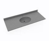Swanstone Ellipse 22 x 55 Single Bowl Vanity Top in Ash Gray - VC02255.203