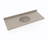 Swanstone Ellipse 22 x 55 Single Bowl Vanity Top in Limestone - VC02255.218