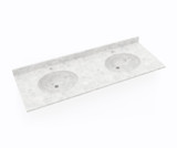Swanstone Ellipse 22 x 61 Double Bowl Vanity Top in Ice - VT022612B.130