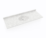 Swanstone Chesapeake 22 x 61 Single Bowl Vanity Top in Ice - CH02261.130