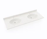 Swanstone CH022612B.221 Chesapeake 22 x 61 Double Bowl Vanity Top in Carrara