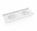 Swanstone Chesapeake 22 x 73 Double Bowl Vanity Top in Ice - CH022732B.130