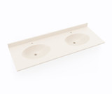 Swanstone Chesapeake 22 x 73 Double Bowl Vanity Top in Tahiti White - CH022732B.011