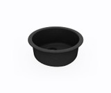 Swanstone KS00018RB.015 18 1/2" Undermount Or Drop-In Round Bowl Sink in Black Galaxy