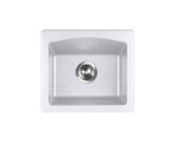 Swanstone QZ01816BS.210 16 x 18 Granite Undermount Or Drop-In Bar Sink in Opal White