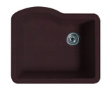 Swanstone 22 x 25 Granite Undermount Single Bowl Sink in Espresso - QU02522SB.170