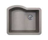 Swanstone 22 x 25 Granite Undermount Single Bowl Sink in Metallico - QU02522SB.173
