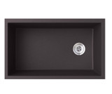 Swanstone 22 x 33 Granite Undermount Single Bowl Sink in Nero - QU03322SB.077