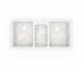 Swanstone KS04422TB.130 22 x 44 Undermount Or Drop-In Triple Bowl Sink in Ice