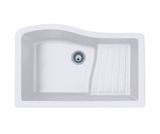 Swanstone 22 x 33 Granite Undermount Ascend Bowl Sink in Opal White - QU03322AD.210