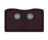 Swanstone 22 x 33 Granite Undermount Double Bowl Sink in Espresso - QU03322ED.170