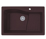 Swanstone 22 x 33 Granite Drop in Ascend Bowl Sink in Espresso - QZ03322AD.170