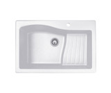 Swanstone 22 x 33 Granite Drop in Ascend Bowl Sink in Opal White - QZ03322AD.210